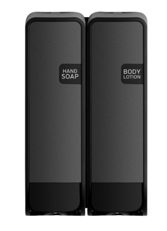 EZ Shower Duo Black-Black Dispenser