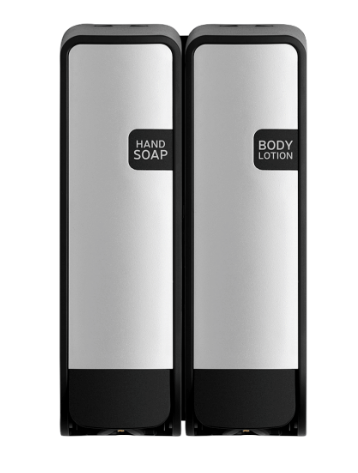 EZ Shower Duo Black-Silver Dispenser