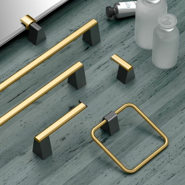 Gatco - A-Line - Mate Blak and Brushed Brass