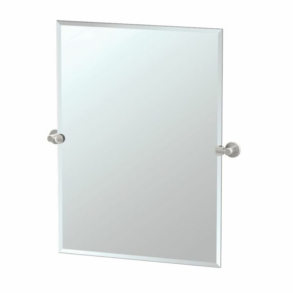Gatco - Channel Rectangle Mirror - Size Large - Satin Nickel