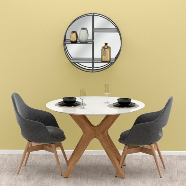 Gatco - Décor Shelf Mirror - Installed - Matte Black