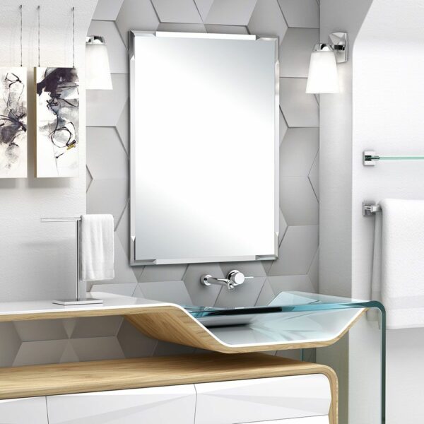 Gatco - Faceted Mirror - Installed - Chrome