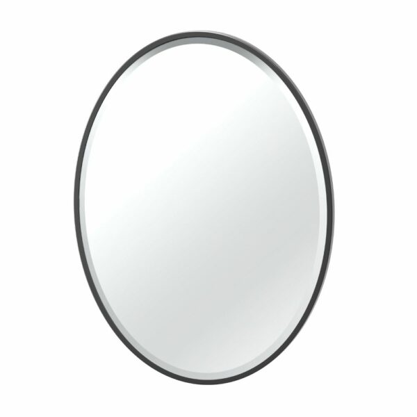 Gatco - Flush Mount Framed Oval Mirrors - Size Large - Matte Black