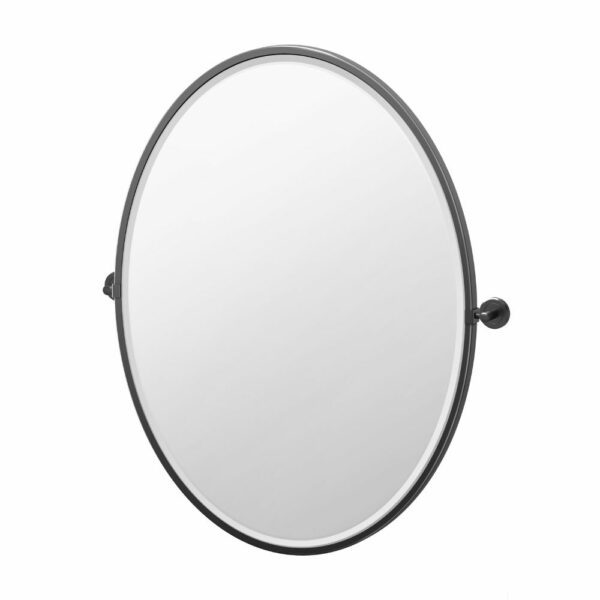 Gatco - Latitude² Framed Oval Mirror - Size Large - Matte Black