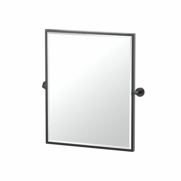 Gatco - Latitude² Framed Rectangle Mirror - Size Small - Matte Black