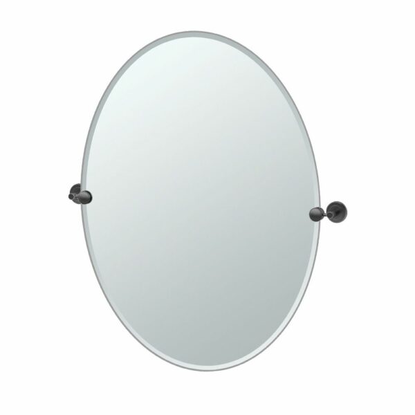 Gatco - Latitude² Oval Mirror - Size Large - Matte Black