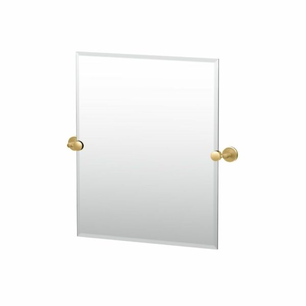 Gatco - Latitude² Rectangle Mirror - Size Small - Brushed Brass