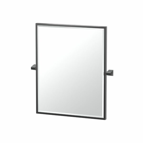 Gatco - A-Line Framed Rectangle Mirror - Size Small - Matte Black