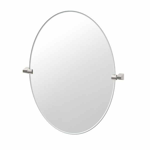 Gatco - A-Line Oval Mirror - Size Large - Satin Nickel