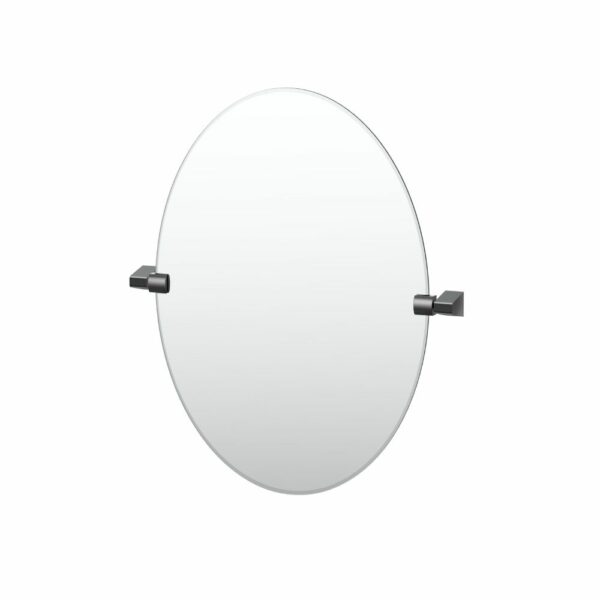 Gatco - A-Line Oval Mirror - Size Small - Matte Black