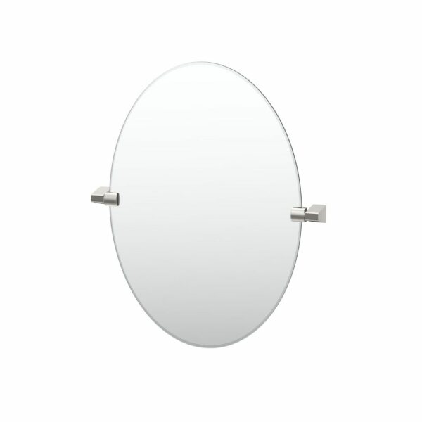 Gatco - A-Line Oval Mirror - Size Small - Satin Nickel