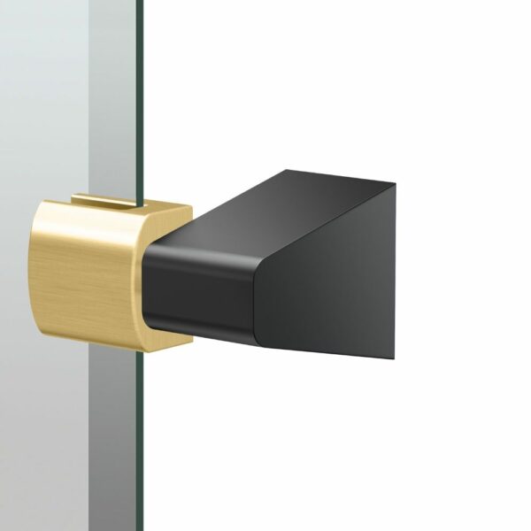 Gatco - A-Line Rectangle Mirror - Matte Black and Brushed Brass - Wall Hanger