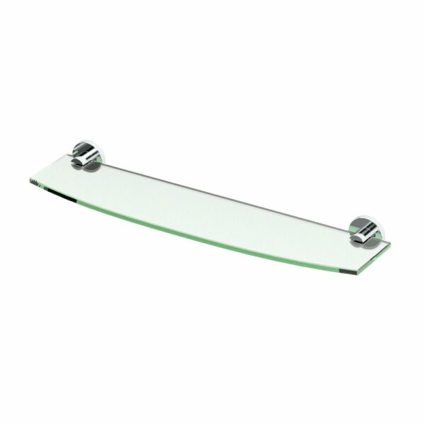 Gatco - Channel Glass Shelf - Curved Front - Chrome