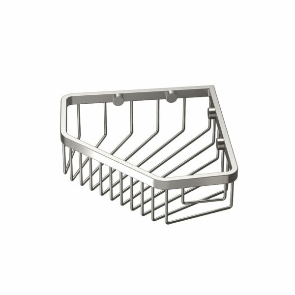 Gatco - Corner Shower Basket 8½”W - Satin Nickel