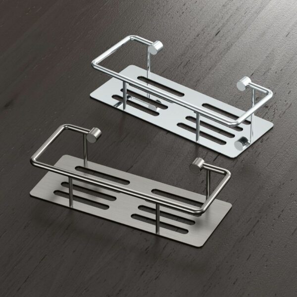 Gatco - Elegant Corner Shelves With Rails - Rectangle
