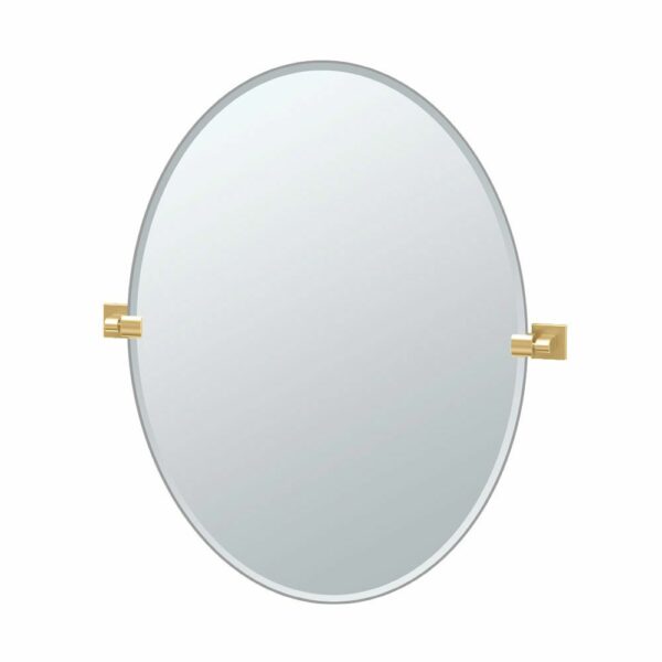 Gatco - Elevate Oval Mirror - Size Large - Brushed Brass