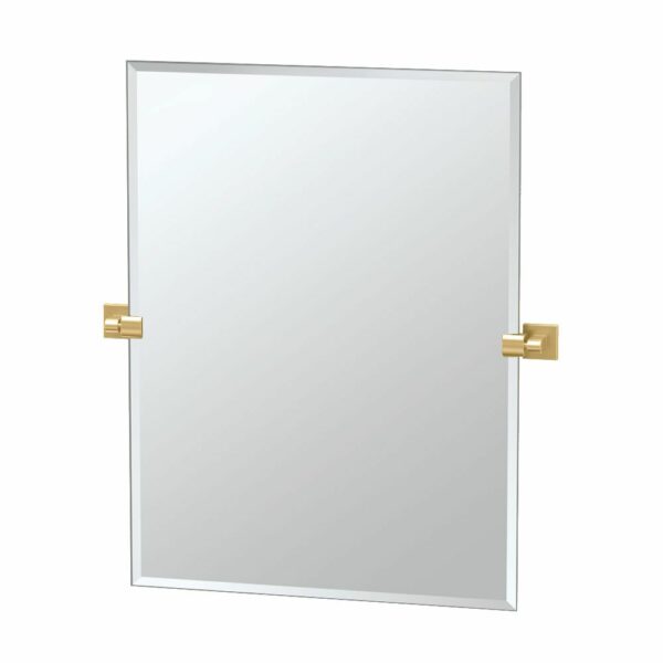 Gatco - Elevate Rectangle Mirror - Size Large - Brushed Brass