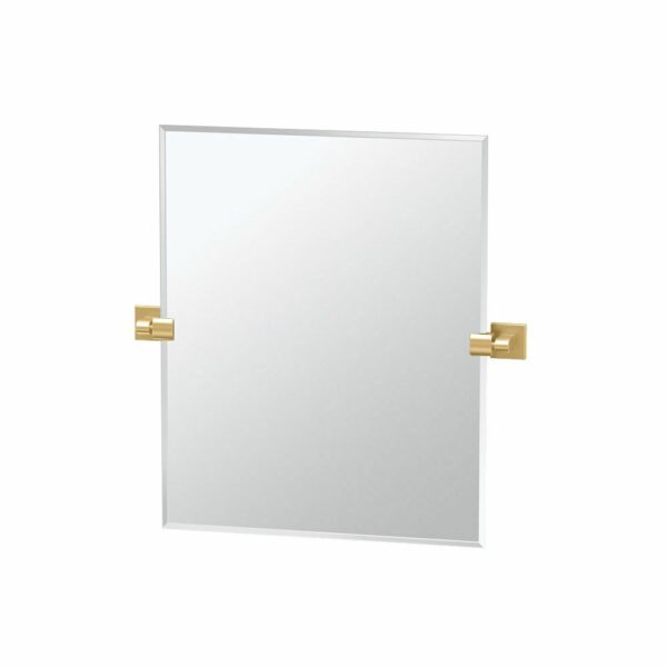 Gatco - Elevate Rectangle Mirror - Size Small - Brushed Brass