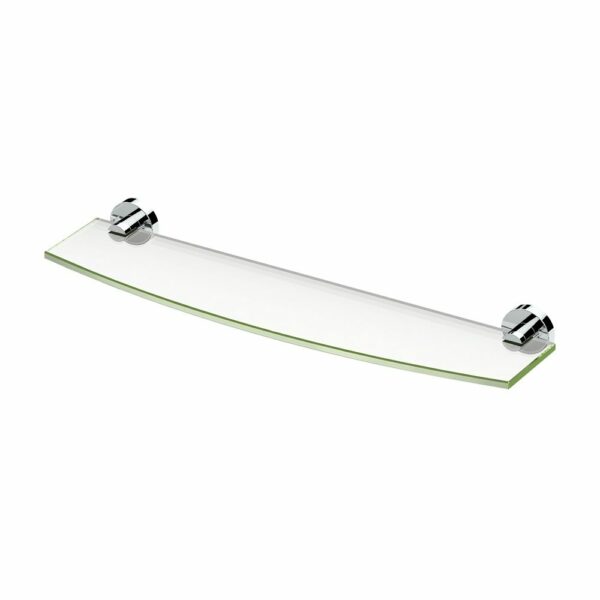 Gatco - Glam Glass Shelf - Curved Glass Shelf - Chrome