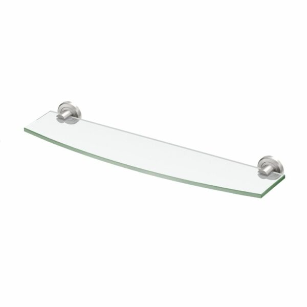 Gatco - Latitude² Glass Shelf Rounded - Satin Nickel