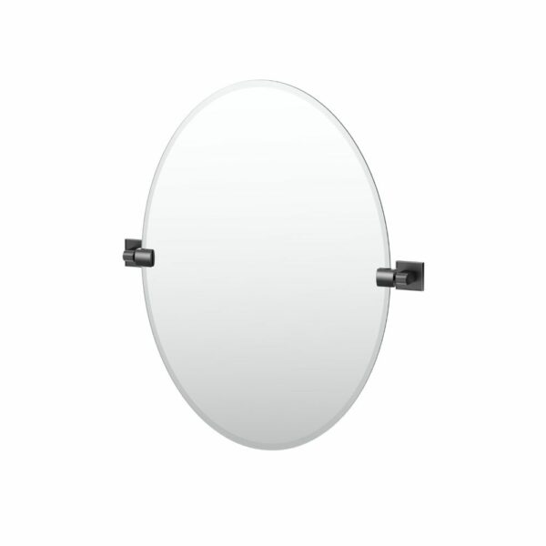 Gatco - Mode Oval Mirror - Size Small - Matte Black