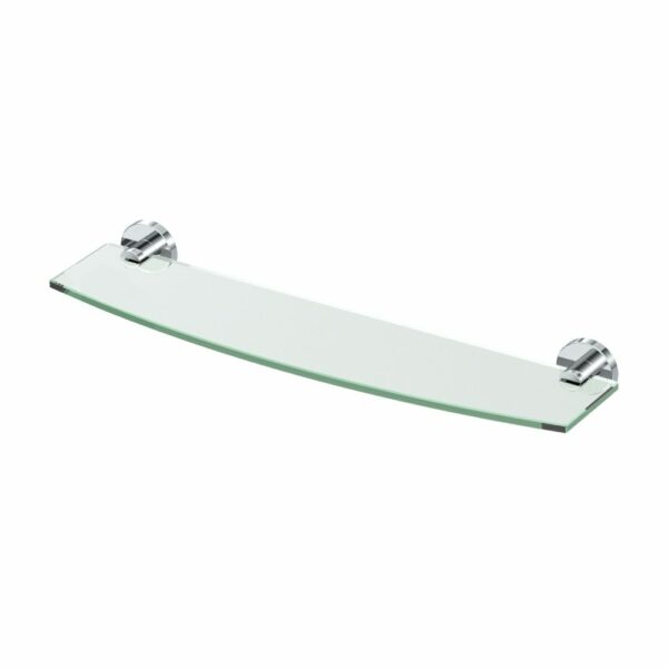 Gatco - Reveal Glass Shelf - Curved Glass Shelf - Chrome