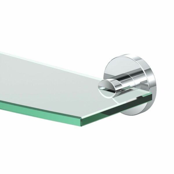 Gatco - Reveal Glass Shelf - Curved Glass Shelf - Detail - Chrome