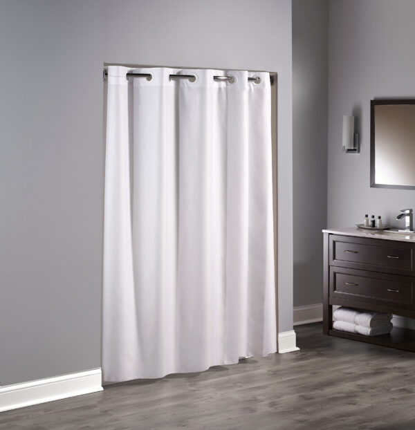 Hookless - Shower Curtains - Embossed Moire 2019 - White
