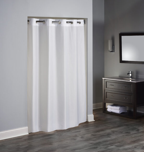 Hookless - Shower Curtains - Englewood - White