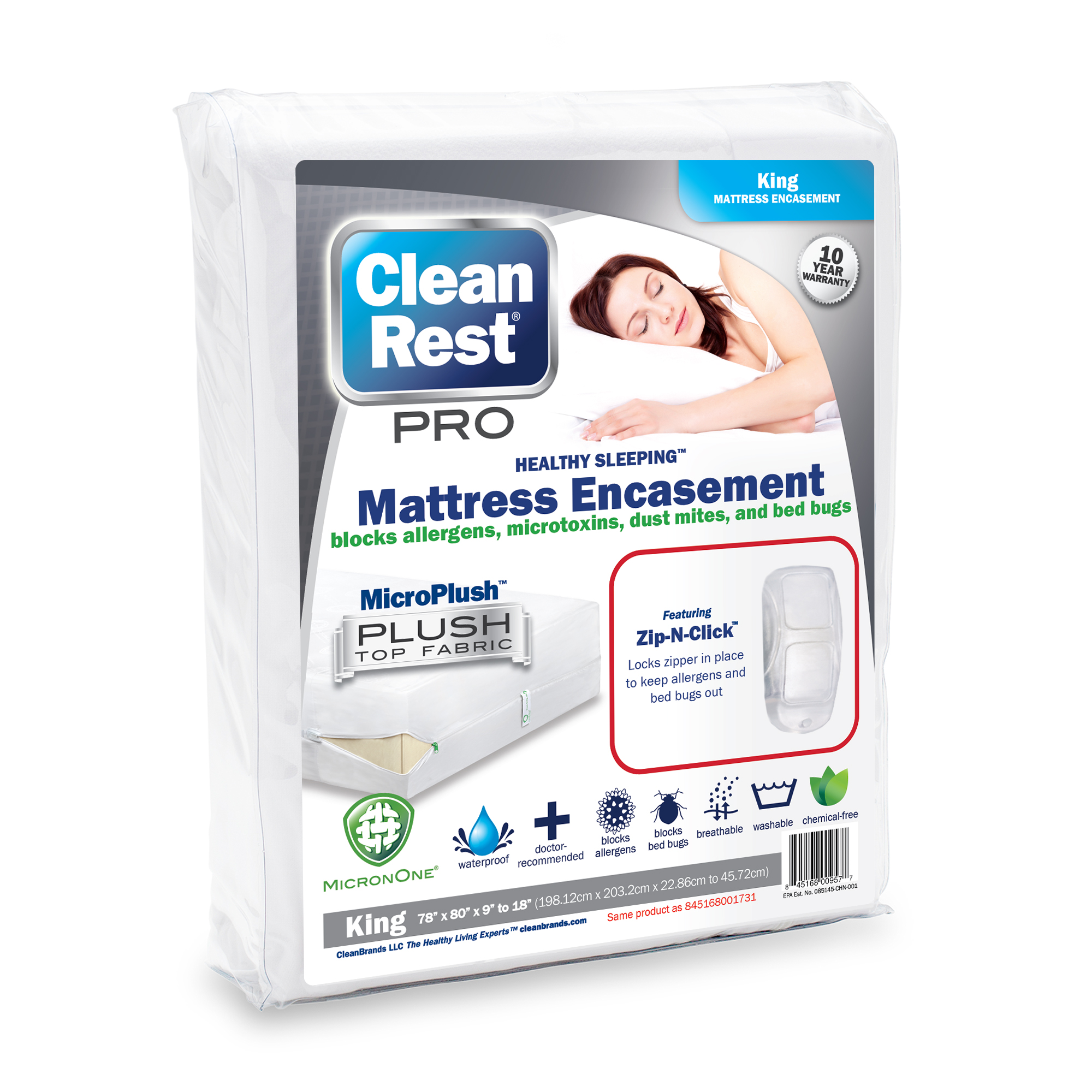 CleanBrands – CleanRest Pro Mattress Encasement – King – Frank & Ron ...